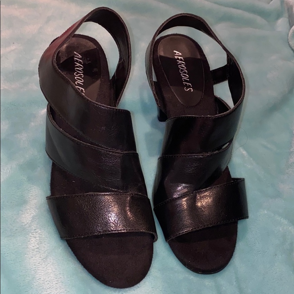 Black AEROSOLES Heeled Sandals